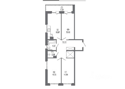 Продается 3-комн. квартира, 93,3 м²