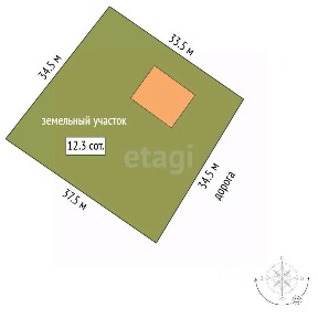 Продается 1-этажный дом, 70 м²