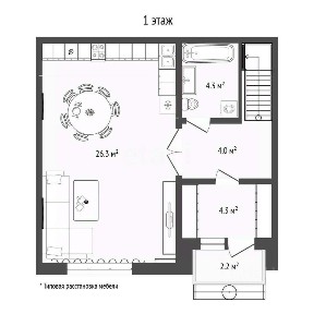 Продается 3-этажный таунхаус, 90,1 м²