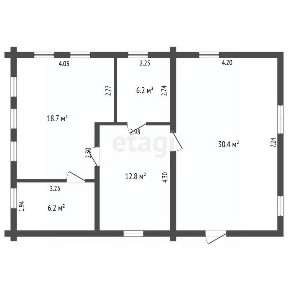 Продается 1-этажный дом, 77 м²
