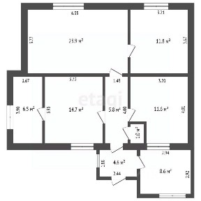 Продается 1-этажный дом, 93 м²