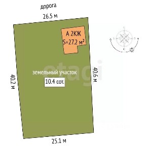 Продается 2-этажный дом, 27,2 м²