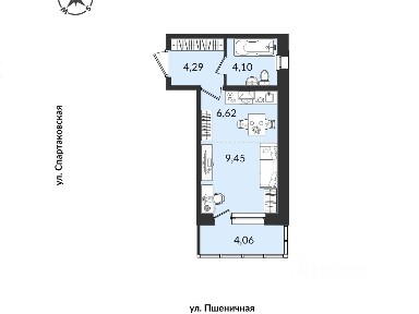 Продается студия, 32 м²