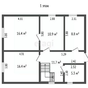 Продается 2-этажный дом, 130,8 м²