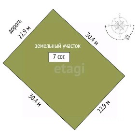 Продается участок, 7 сот.