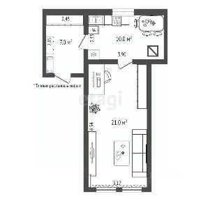 Продается 50% часть дома, 80 м²