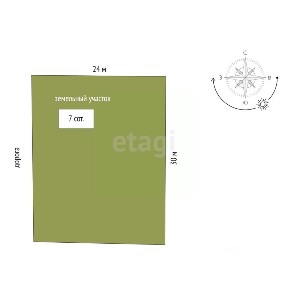 Продается 1-этажный дом, 60 м²