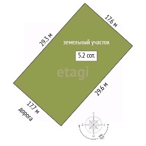 Продается участок, 5,23 сот.