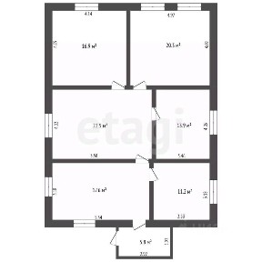 Продается 1-этажный дом, 106,7 м²