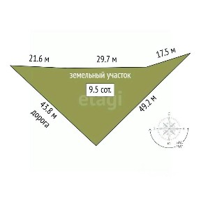 Продается участок, 9,52 сот.