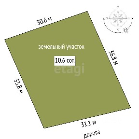 Продается участок, 10,6 сот.