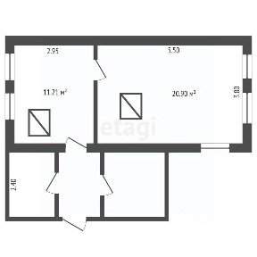 Продается 1-этажный дом, 32,1 м²