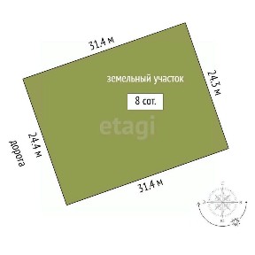 Продается участок, 8 сот.