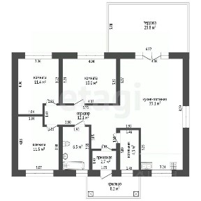 Продается 1-этажный дом, 130,4 м²