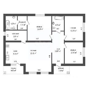 Продается 1-этажный дом, 113 м²
