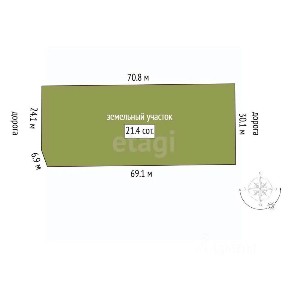 Продается 1-этажный дом, 60 м²