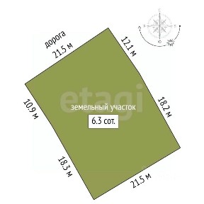 Продается 1-этажный дом, 43,8 м²