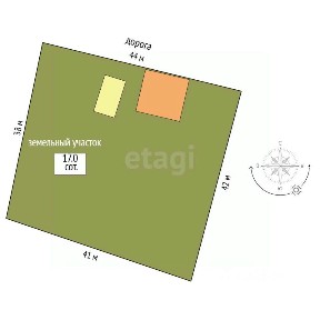 Продается 1/2 часть дома, 58 м²