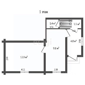 Продается 2-этажный дом, 60 м²