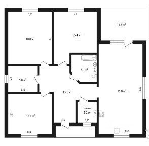 Продается 1-этажный коттедж, 119 м²