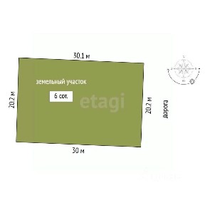 Продается участок, 6 сот.