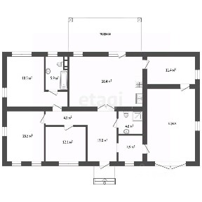 Продается 1-этажный дом, 157 м²