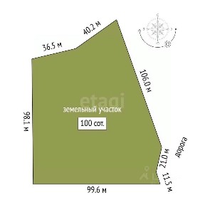Продается участок, 300 сот.