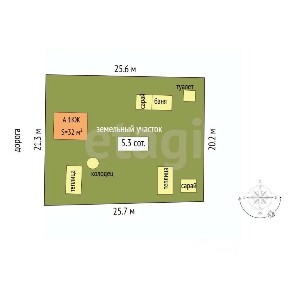Продается 1-этажный дом, 32 м²
