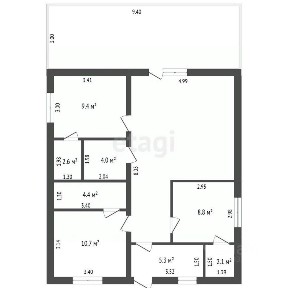 Продается 1-этажный дом, 104 м²