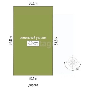 Продается участок, 7 сот.