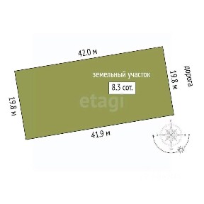 Продается 1-этажный дом, 42 м²