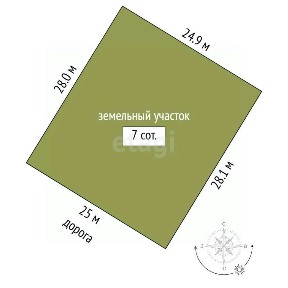 Продается участок, 7 сот.