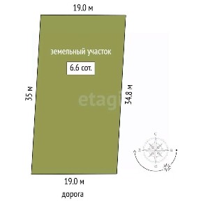Продается участок, 6,6 сот.