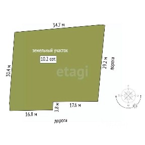 Продается 1-этажный дом, 90,1 м²