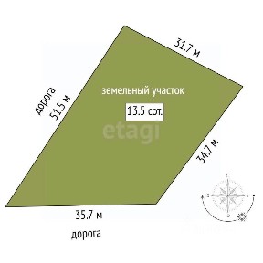 Продается участок, 13,49 сот.