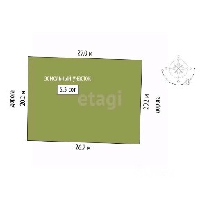 Продается участок, 5,42 сот.