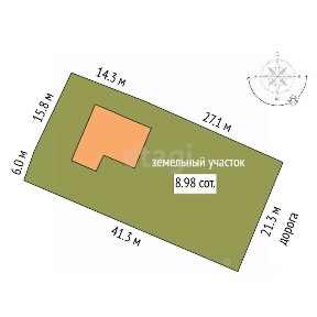 Продается 1-этажный дом, 68,7 м²
