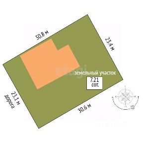 Продается 50% часть дома, 721 м²