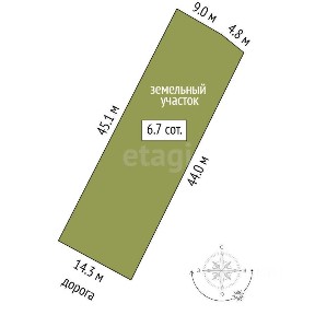 Продается участок, 6,69 сот.
