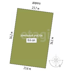 Продается участок, 8,55 сот.