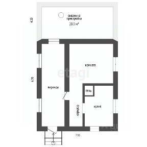 Продается 1-этажный дом, 40 м²