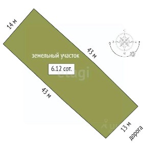 Продается участок, 6,12 сот.