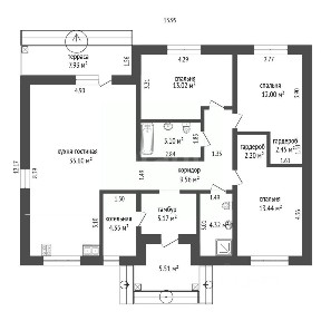 Продается 1-этажный дом, 126 м²