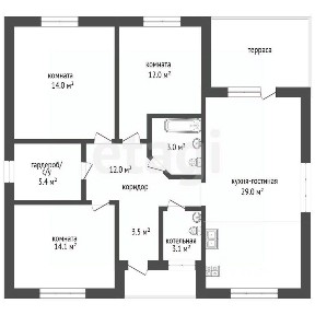 Продается 1-этажный дом, 120 м²
