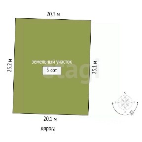 Продается участок, 5 сот.