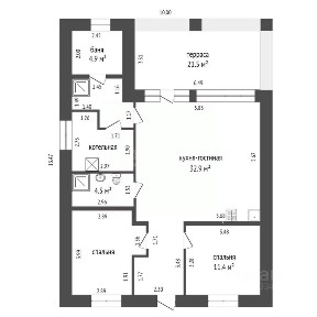 Продается 1-этажный дом, 105 м²