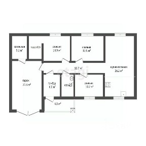 Продается 1-этажный дом, 120 м²