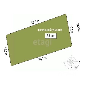 Продается 1-этажный дом, 72 м²