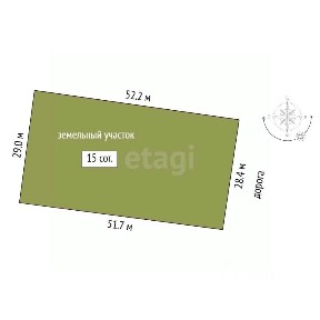Продается 1-этажный дом, 60 м²