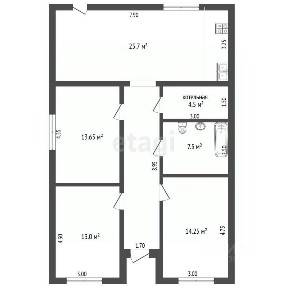 Продается 1-этажный дом, 90 м²